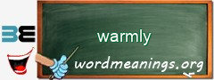 WordMeaning blackboard for warmly